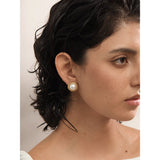 Oceanic Round Pearl Stud Earrings