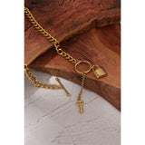 Minimalist Lock Key Pendant Necklace
