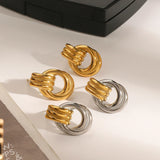 Wrap Knot Gold/Two-Tone Earrings