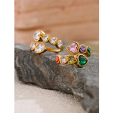 Heart Studded Statement Ring