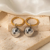 Two-Tone Gold Silver Hoop Earrings