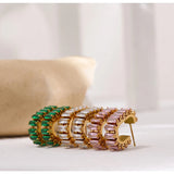 Gemstones Statement Stud Earrings