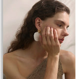 Statement Pearl Shell Drop Earrings
