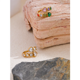 Heart Studded Statement Ring