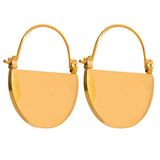 Half Round Statement Hoop Earrings - Waterproof Gold-Filled Jewelry