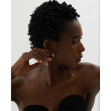 Half Round Statement Hoop Earrings - Waterproof Gold-Filled Jewelry