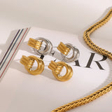 Wrap Knot Gold/Two-Tone Earrings