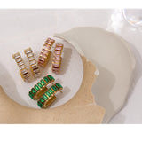 Gemstones Statement Stud Earrings