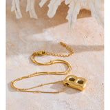 Personalized Initial Chain Link Gold Necklace