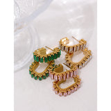 Gemstones Statement Stud Earrings