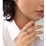 Heart Studded Statement Ring