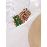 Gemstones Statement Stud Earrings