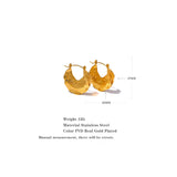 Statement Huggie Hoop Gold Earrings - Waterproof Gold-Filled Jewelry