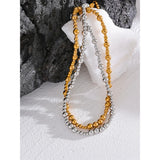 Minimalist Beaded Chain Choker Necklace