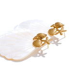 Statement Pearl Shell Drop Earrings
