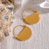 Half Round Statement Hoop Earrings - Waterproof Gold-Filled Jewelry