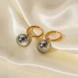 Two-Tone Gold Silver Hoop Earrings