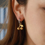Two-tone Cherry Drop Earrings
