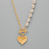 Freshwater Pearl Heart Pendant Necklace