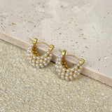 Timeless Pearl Mini Glow U Earrings, 18K gold-plated with a smooth 'U' shape, offering a subtle touch of luxury to your style.
