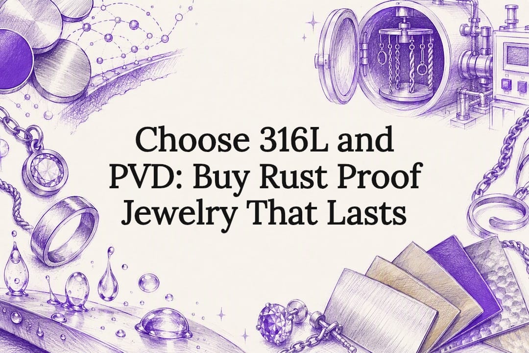 Decorative 316L and PVD material illustration