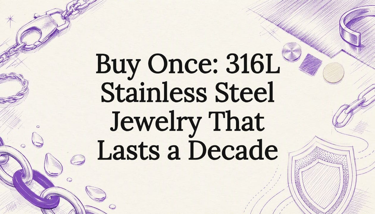 Decorative 316L jewelry durability title card