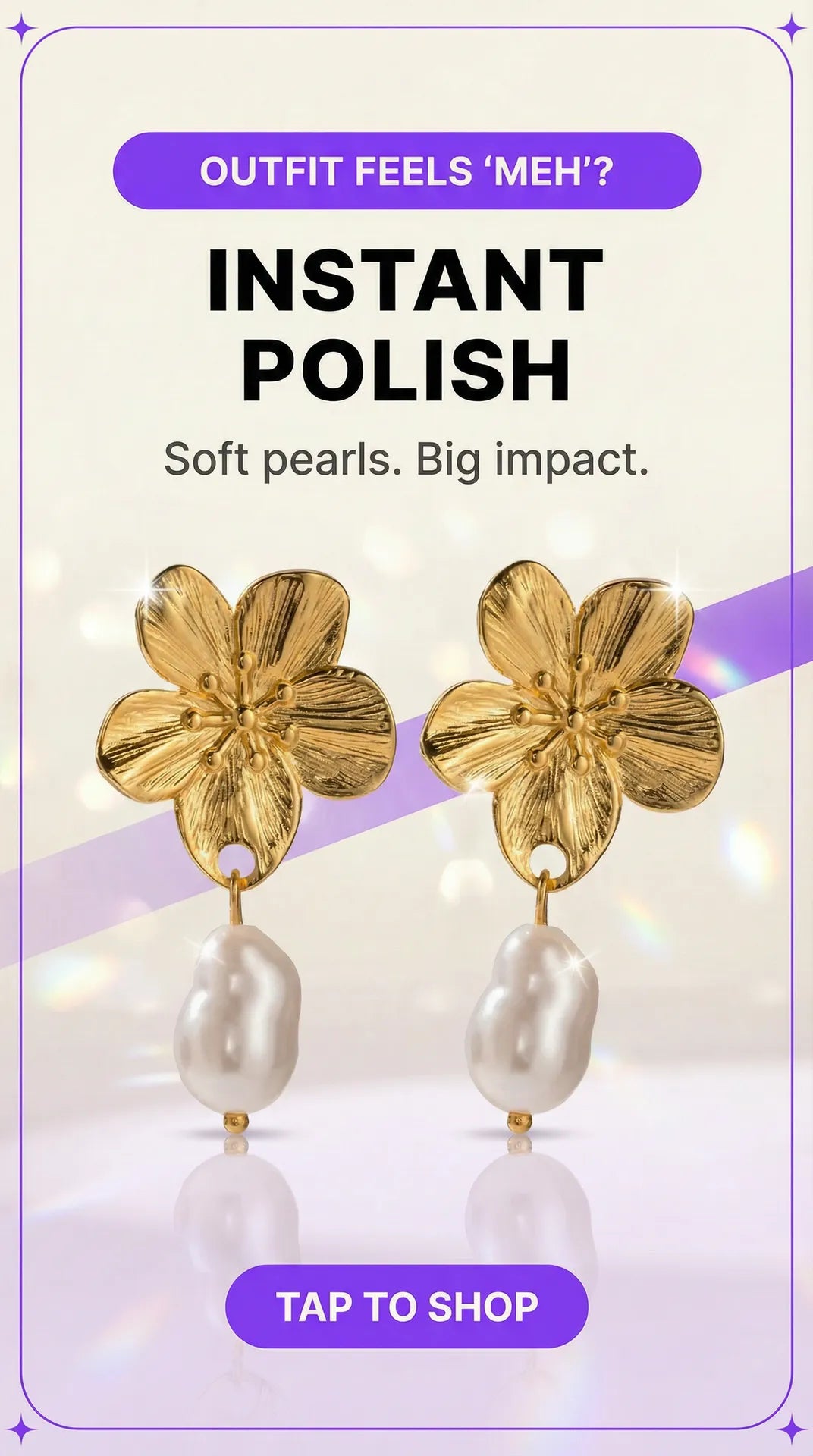 Blooming Flower Pearl Earrings - Earrings