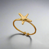 Gold Starfish Ring
