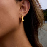 Dainty Lock Hoop Earrings — waterproof hypoallergenic gold-plated jewelry | Ezra Gems