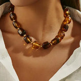Resin Acrylic Pearl Bead Necklace