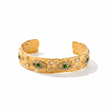 Evil Eye Gemstone Gold Bracelet