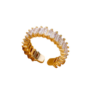 Gorgeous Crystal Ring — waterproof hypoallergenic stainless steel 18K gold-plated crystal jewelry | Ezra Gems