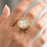Clover Ring Watch – Waterproof 18K Gold Plated Ring | Ezra Gems