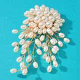 Pearl Beads Cluster Brooch Pin