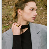 Colorful Cross Gemstone Ring