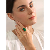 Stone Wide Band Ring