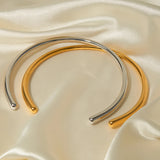 Minimalist Glossy Collar Necklace – Waterproof 18K Gold Plated Necklace | Ezra Gems