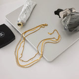 Layered Square Zirconia Necklace – Waterproof 18K Gold Plated Necklace | Ezra Gems