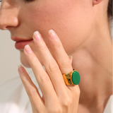 Stone Wide Band Ring