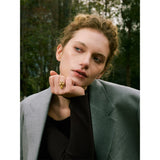 Colorful Cross Gemstone Ring