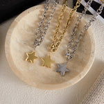 Smooth Star Pendant Necklace – Waterproof 18K Gold Plated Necklace | Ezra Gems