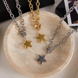 Smooth Star Pendant Necklace – Waterproof 18K Gold Plated Necklace | Ezra Gems