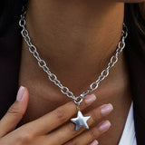 Smooth Star Pendant Necklace – Waterproof 18K Gold Plated Necklace | Ezra Gems