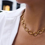 Chunky O-Link Toggle Chain Necklace – Waterproof 18K Gold Plated Necklace | Ezra Gems
