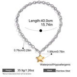 Smooth Star Pendant Necklace – Waterproof 18K Gold Plated Necklace | Ezra Gems