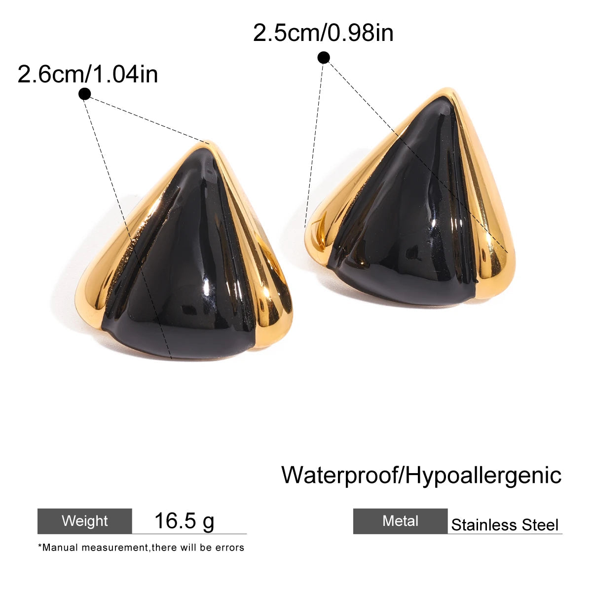 Black Stone Statement Earrings