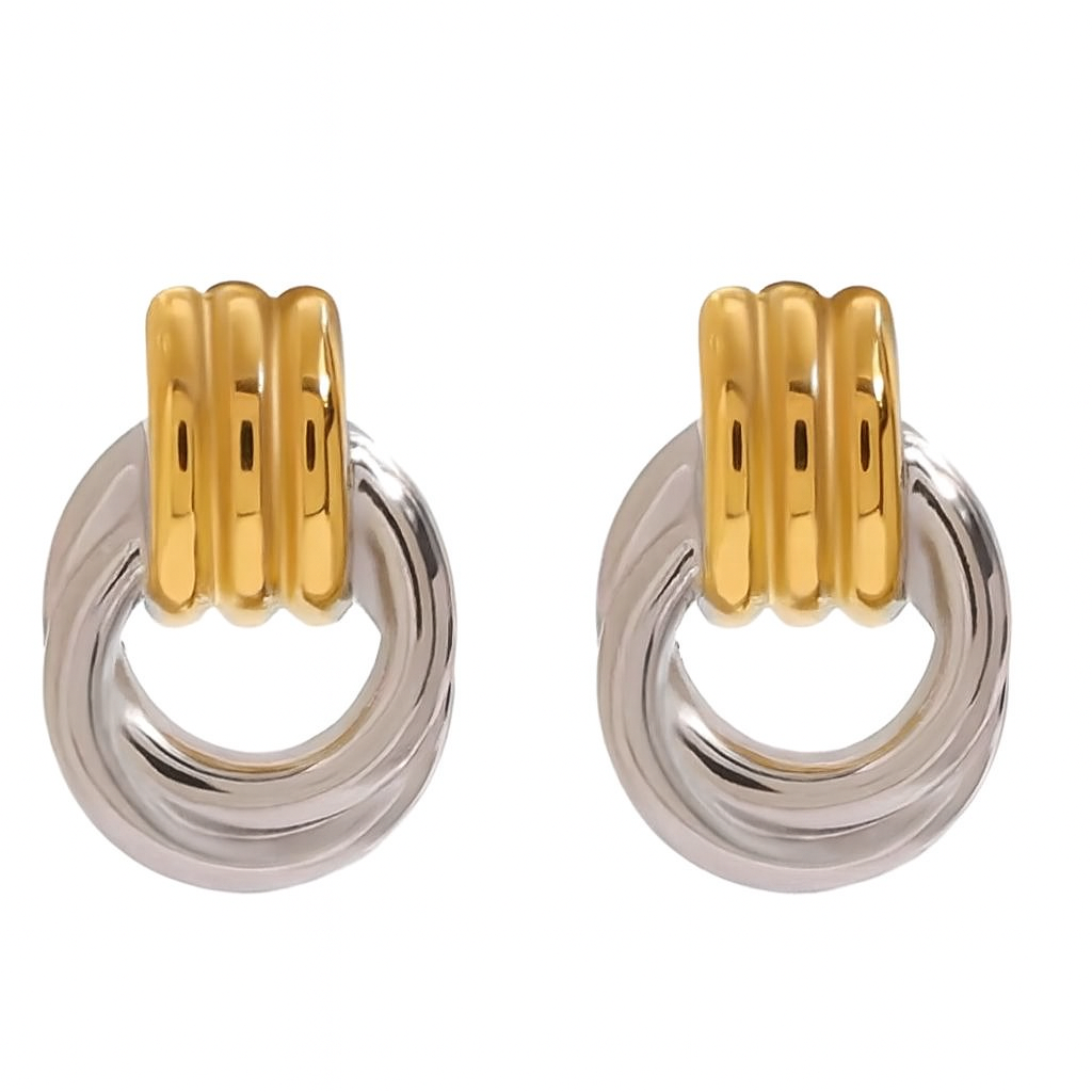 Wrap Knot Gold/Two-Tone Earrings