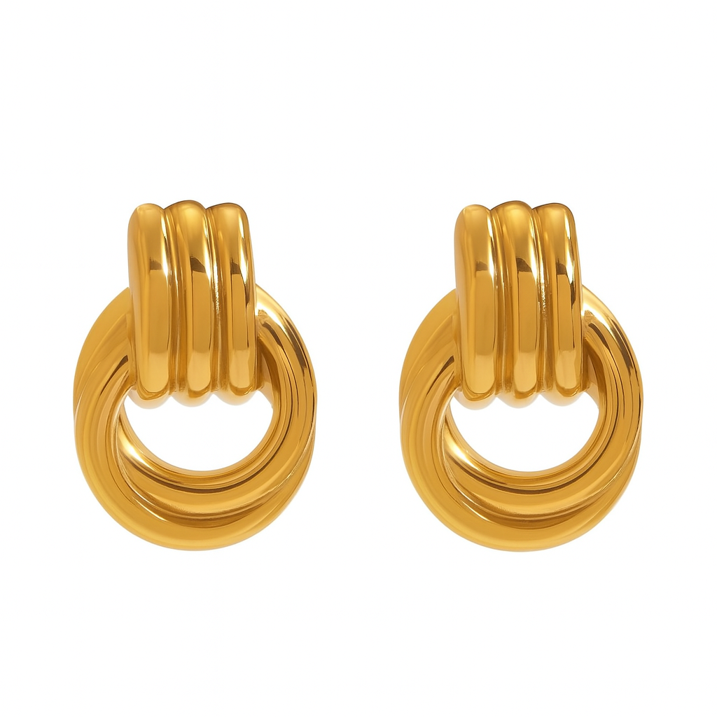 Wrap Knot Gold/Two-Tone Earrings
