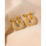 Dainty Pearl Studded Beads Earrings