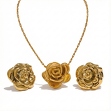 Rose Flower Jewelry Set